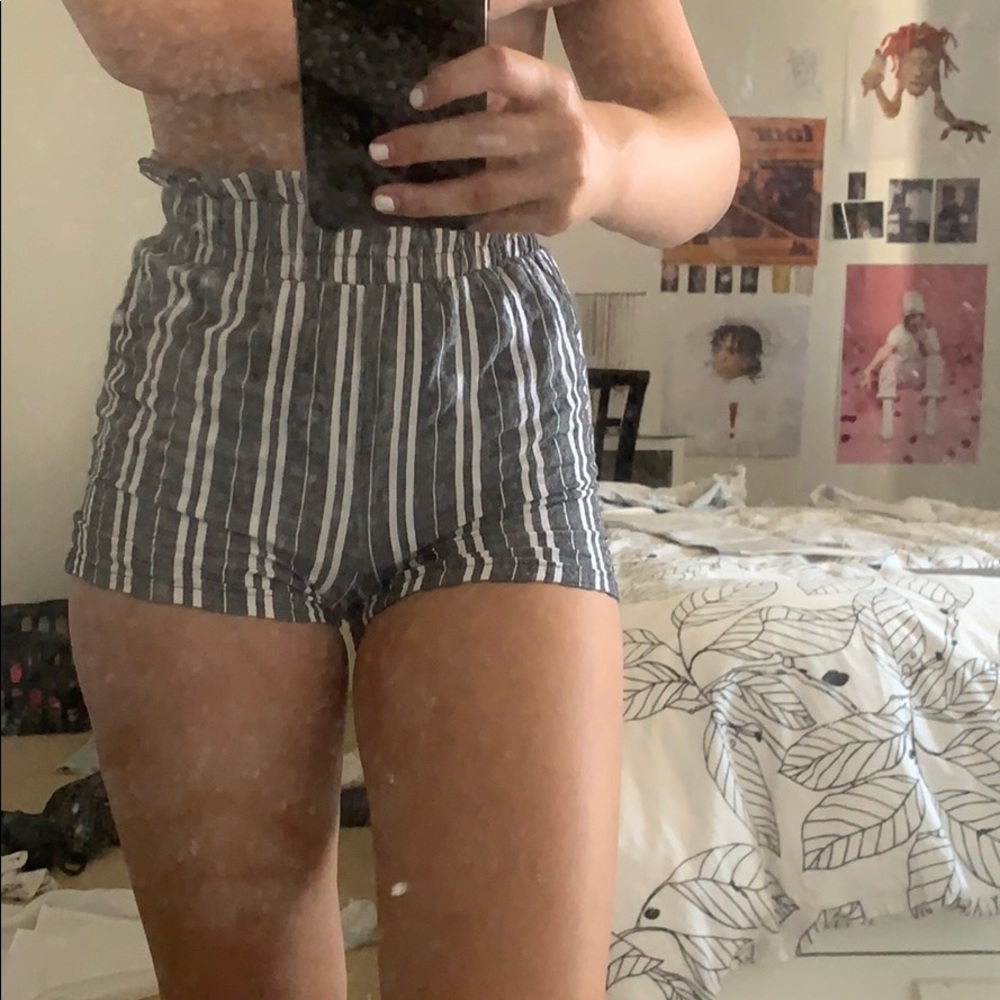 striped shorts